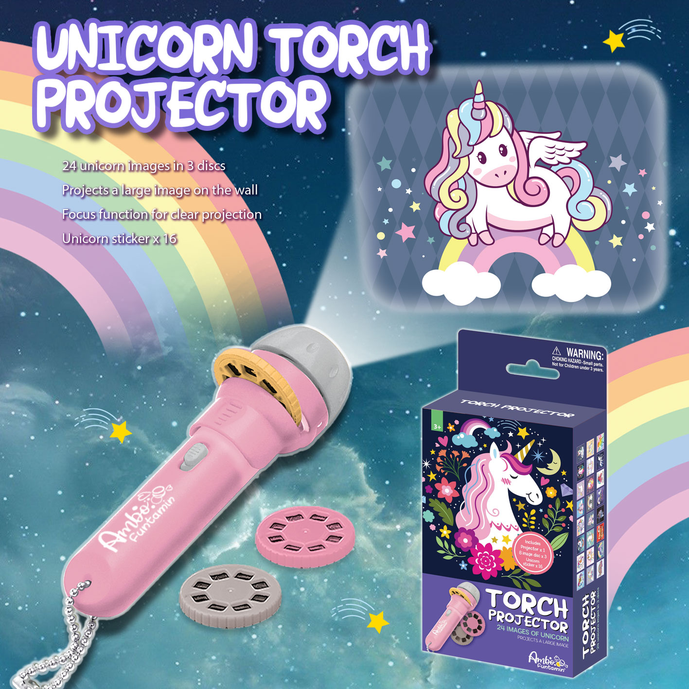 ضو بروجكتر unicorn